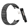 Miniatyrbillede 4 af 4: Stilfuldt armbånd i rustfrit stål til Samsung Galaxy Watch 7/FE Sort