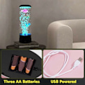 Miniatyrbilde 3 av 5: Lavalampe Fantasi Nattlampe og 3 Fisker Manetlampe LED Akvarium Lava Nattlampe med USB Barn Voksne Hjem Soverom Kontor Dekorativ Gave