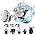Miniatyrbilde 1 av 5: 6-i-1 barbermaskin / trimmer for hode og ansikt—pa