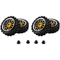 Pikkukuva 2 / 5: 4 kpl 12 mm Hex-vanteen ja OD 2,59 tuuman kumirenkaat RC 1/10 On-Road Touring -autoon, B.pa