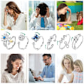 Miniatyrbild 5 av 5: 6 st Fidget Ångestringar Justerbara Ringar Set Justerbara Ringar Fidgetringar Dampärlband