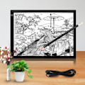 Miniatyrbilde 4 av 5: INF LED-lysbord tegnebrett med skala A3