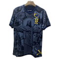 Miniatyrbild 2 av 3: Säsong 2425 Brasilien Kortärmad Fotbollströja Snabbtorkande Sportkläder Jesus of Brazil, Blå L Jesus of Brazil, Blue L