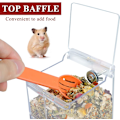 Miniatyrbillede 2 af 5: Hamsterfoderautomat, 400ml Transparent Akryl Foderautomat, Akryl Foderautomat
