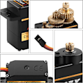 Pikkukuva 3 / 5: ABS EMAX EMX-SV-0275 ES08MA II 12g Metal Gear Analog Servo