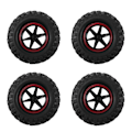 Miniatyrbild 1 av 5: 4 st 1,9 tum 96 mm 1/10 Skala Däck med Fälg för 1/10 SCX10 CC01 D90 CC01 RC Rock Crawler Par.pa