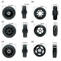 Miniatyrbilde 2 av 5: Reservehjul til koffert Bytt ut hjul 51,5X22,5MM