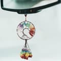 7 Chakra Stenar Dekor Kristall Hängande Ornament Rund Form Spirituell Wicca Rum Sovrum Väggdekor Boho Hippie