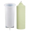 Silikone Lysform DIY Stearinlys Høj Cylinder Hvid