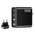 Miniatyrbilde 1 av 5: 100W GaN Ladeadapter Dobbel Type C QC3.0 USB-A EU-Plugg