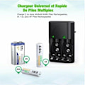 Miniatyrbillede 3 af 5: Universel SR AA/AAA/9V batterioplader, 6802 hurtigoplader,