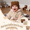 2 Vintermössor för barn - Stickat björnmönster, varm & mjuk - för 2-5 år - Unisex