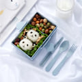 Miniatyrbild 3 av 5: Ekologisk tecknad kaninbjörn för barn Lunchlåda rosa pink rabbit