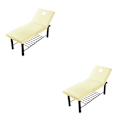 Miniatyrbilde 2 av 5: 1/2/3 Komfortabelt og slitesterkt trekk for avslapping Beige Beige 2Set
