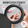 Miniatyrbild 2 av 4: Magnifying Glass with Lamp and Stand, 5X & 10x Magnification as Table