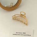 Miniatyrbild 1 av 3: Hårklo Elegant temperament hårnål Söt för kvinnor -----Halvrund pärla