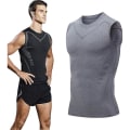 Miniatyrbild 4 av 5: Ionic Shaping Vest, Body Shaper för män, 2023 ny version Ionic Shaping Väst för män, bekvämt andningsbart issilketyg Grå S