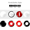 Miniatyrbillede 3 af 5: Farvede kontaktlinser til Halloween, anime cosplay, øjenlinser Pure white_paris