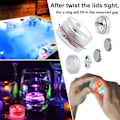 Miniatyrbild 3 av 5: 10-pack Mini LED-dyklampor, Mini LED-akvarielampor, Vattentäta undervattenslampor RGB Flerfärgade LED-lampor med 2 fjärrkontroller