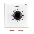60 Minuters Timer, AC 220V, 15A, Intelligent Mekanisk Nedräkningstimer, Tidbrytare, Panel Timer Kontrollratt 86
