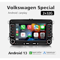 Miniatyrbilde 1 av 5: For VW Golf MK5 Polo Passat Jetta 7-tommers Android Apple Carplay Bil GPS Stereo Radio