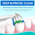Miniatyrbilde 2 av 5: Erstatningsbørstehoder for Braun Oral B elektriske tannbørster, Classic Precision Clean børstehode passer Professional Care