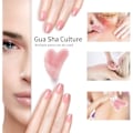 Miniatyrbillede 4 af 5: Gua Sha - Ansigts Gua Sha Sten - Hjerteformet Sten Ansigtsbehandling - Ansigts Anti-Rynke Massageværktøj - Gua Sha Ansigtsmassage (Rosa)