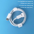 Pikkukuva 1 / 5: pd20w nopea latauspää sopii iPhone Apple laturille sarja eurooppalainen standardi matkapuhelin latauspää Fast charging cable: 1 meter C to Type C 60W cable [bare wire]