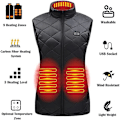Miniatyrbilde 1 av 4: Oppvarmet vest for kvinner, varmende damevest med elektrisk oppvarming Svart Black XL
