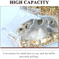 Miniatyrbillede 3 af 5: Hamsterfoderautomat, 400ml Transparent Akryl Foderautomat, Akryl Foderautomat