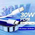 Miniatyrbild 2 av 5: 4 kablar 30W Snabbladdningskabel för Apple iPhone 13 12 11 14 Pro Max Mini USB C-kabel för X XR XS MAX 7 8 14 Plus 6.pa