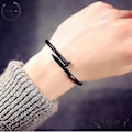 Miniatyrbillede 3 af 5: Mode Armbånd i Rustfrit Stål Par Åbning Bangle Titan Spik Kvinder Mænd