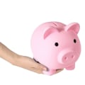 Miniatyrbild 4 av 5: Okrossbar plastpengarbank Stor spargris Praktiska presenter till myntbank för flickor och pojkar rosa