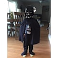Miniatyrbild 2 av 2: Reneecho Halloween-kostym för barn, svart Darth Jumpsuit Vader Cosplay pojkar födelsedagsfestdräkt 7-9 år 7-9 Years Old