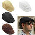 Miniatyrbild 3 av 5: Golf Driving Hat Herr Flat Cap KHAKI