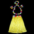 Pikkukuva 1 / 5: 5 kpl/setti Hawaii Fancy Dress Gräskjol KELTAINEN