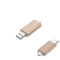 Miniatyrbillede 2 af 3: INF 2-i-1 USB-nøgle med USB 3.0 og USB-C (64 GB) Guld