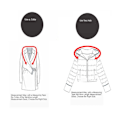 Miniatyrbilde 3 av 5: Dunjakke med Pelshette Stripe Faux Collar GRÅ 85CM 85CM grå
