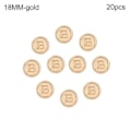 Pikkukuva 1 / 5: 20 kpl Metalliset Kirjain B Napit Paita Napit KULTA 18MM 20KPL 20KPL kulta 18MM 20kpl-20kpl