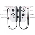 Pikkukuva 3 / 5: Joypad (Vasen/Oikea) Nintendo Switch -ohjaimelle - Langaton kaukosäädin vasen ja oikea rannelenkillä (Valkoinen)