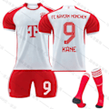 Miniatyrbillede 1 af 2: 23-24 Bayern München Hjemme fodboldtrøje til børn nr 9 Kane Home 26 Home