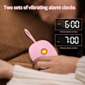 Miniatyrbillede 3 af 5: Vibrerende vækkeur med LED-display, 3 vibrationsintensitetsniveauer, Rosa