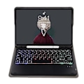 Pikkukuva 4 / 5: Samsung Galaxy Tab S6 Lite A610b-as Nahkainen Tablettikotelo Lampaanvillakuviolla ja Taustavalaistu Bluetooth-näppäimistö[qb]