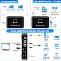 Miniatyrbillede 2 af 5: Bluetooth 5.0-modtager/sender FM-stereo Aux 3,5 mm Jack RCA Trådløs NFC Bluetooth Lydadapter