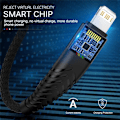 Miniatyrbild 4 av 5: USB-kabel för iPhone 11 12 13 14 Pro X XS Max 6 7 8 Plus SE Apple iPad Snabbladdningssladd Original Mobilladdare Datakabel 3m Blå.pa