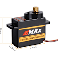 Pikkukuva 4 / 5: ABS EMAX EMX-SV-0275 ES08MA II 12g Metal Gear Analog Servo