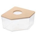 Miniatyrbilde 2 av 3: Bærbart badekar Liten Chinchilla badekar Hamster badehus Gjenbrukbart Hamster baderom Hamster badekar 13X13X7.5CM