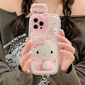 Miniatyrbilde 1 av 4: Sanrios Kawaii 3d Hello Kittys Iphone12 11promax Søt tegneserie telefondeksel Iphone13 telefondeksel Sminkespeil Bursdagsgave XsMax.pa