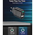 Miniatyrbillede 5 af 5: USA/EU/UK/KR 65W GaN-oplader til QC 3.0 USB PD Vægoplader Type C USB Hurtigoplader Til Bærbar Telefon Power Bank Adapter Hvid - EU