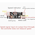Miniatyrbilde 2 av 5: Temperaturkontrollmodul Enkel 12V DC PWM 2-3 Tråds Vifte Temperaturkontroll Guvernør Datamaskin.pa